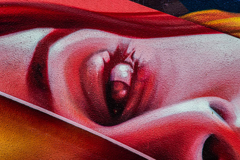 Psychedelic color swirl mural, Wynwood Arts District
